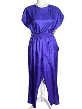 Vintage 90s Cover Story Two Piece Set Medium Purple Elastic Waist Pockets